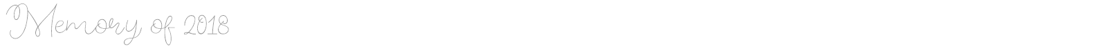 Memory of 2018 font preview